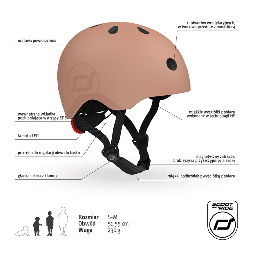 Kask S-M Mocha Scoot and Ride Kask S-M