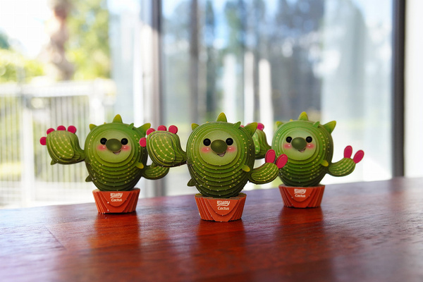 Układanka Puzzle 3D Kwitnący Kaktus - zestaw kreatywny dla dzieci 6+, Eugy