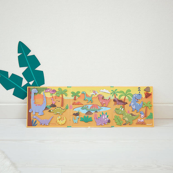 Układanka Magnetyczna Dinozaury Magneti'stories dla dzieci 3+, Janod