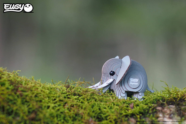 Układanka Puzzle 3D Słoń - zestaw kreatywny dla dzieci 6 lat+, Eugy