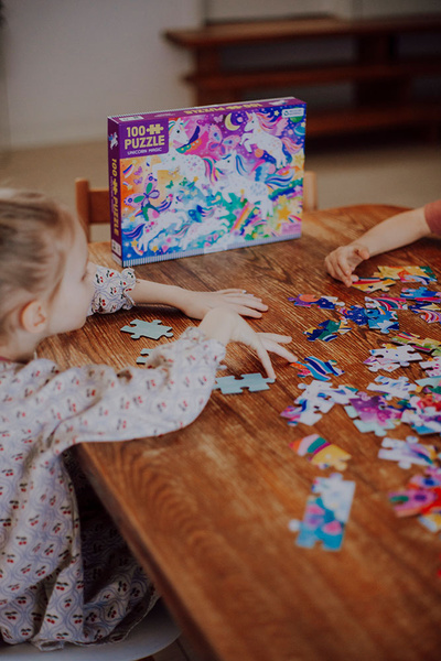 Puzzle - układanka Magiczne jednorożce 100 elementów, dla dzieci, 5+, Mudpuppy