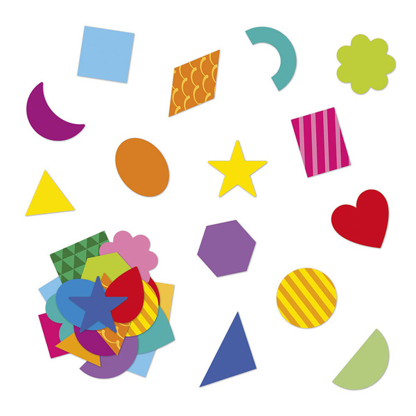 Zestaw kreatywny - naklejki Figury geometryczne dla dzieci, 3 lata+ Janod