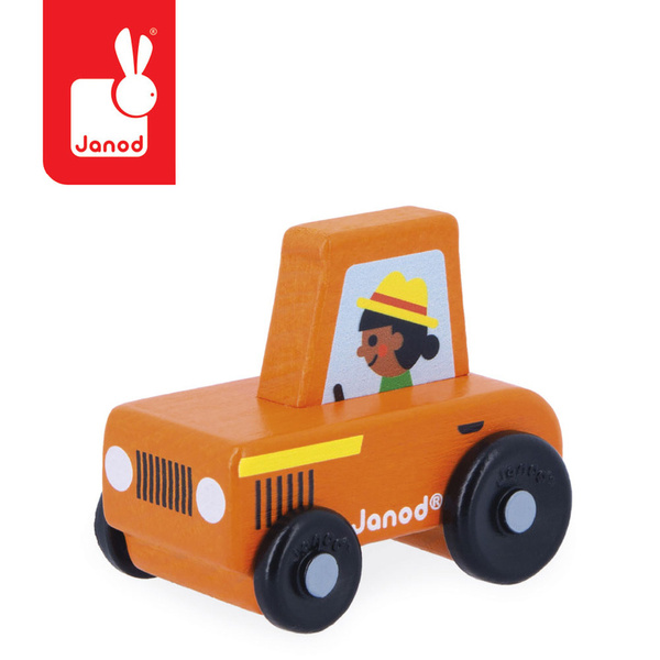 Pojazd Traktor Wieś Cross Roads, drewniany, dla dzieci, 12 m+, Janod