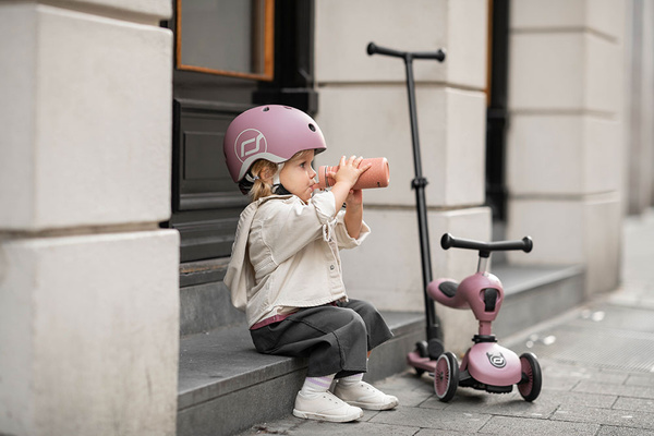 Scoot and Ride HK1 Push and Go 2w1 jeździk i hulajnoga dla dzieci 1-5 lat, kolor: Wildberry