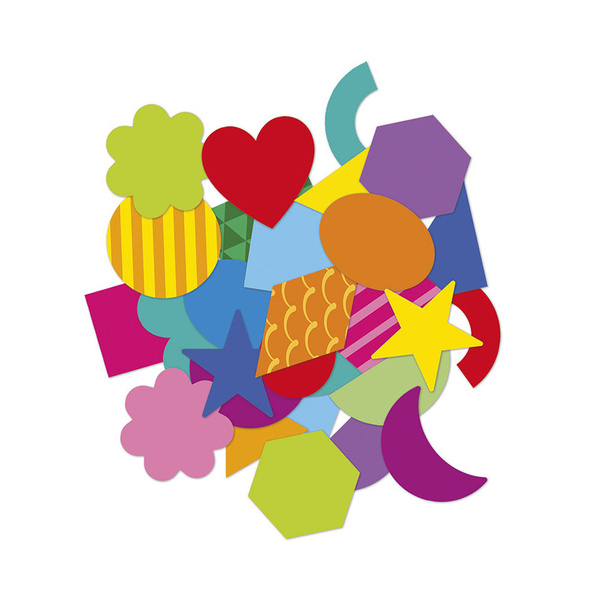 Zestaw kreatywny - naklejki Figury geometryczne dla dzieci, 3 lata+ Janod