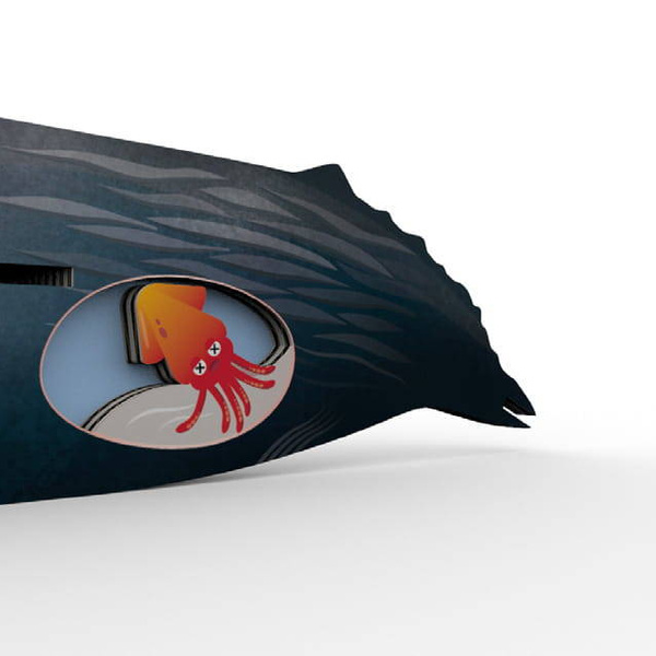 Puzzle 3D Układanka Wieloryb Kaszalot - zestaw kreatywny dla dzieci, 6 lat+, Eugy