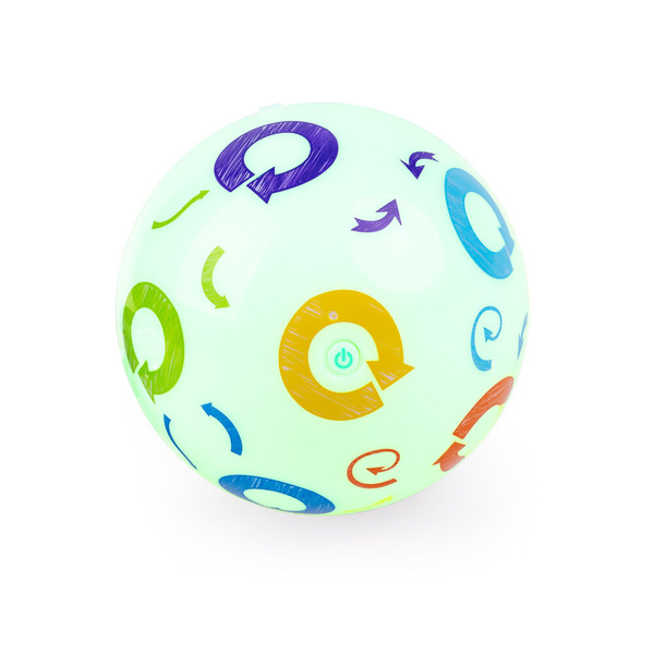 Piłka Turlaczek - zabawka interaktywna ze światełkami dla dzieci 6m+, Dumel