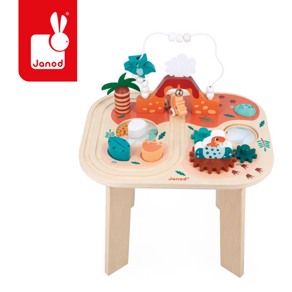 Wielofunkcyjny stolik edukacyjny Dinozaury 12 m+, Janod