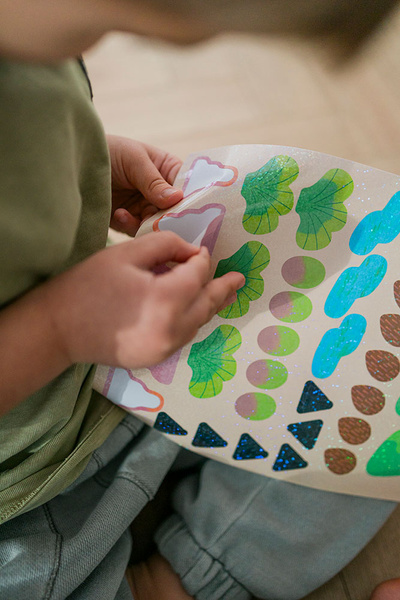 Zestaw do wyklejania Naklejki holograficzne 200+ szt., dla dzieci, 4 lata+, Mudpuppy