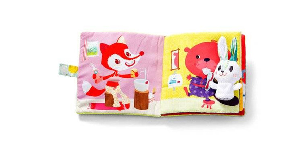 Książeczka z mini-pacynką wielofunkcyjna Królik dentysta 6 m+, Lilliputiens