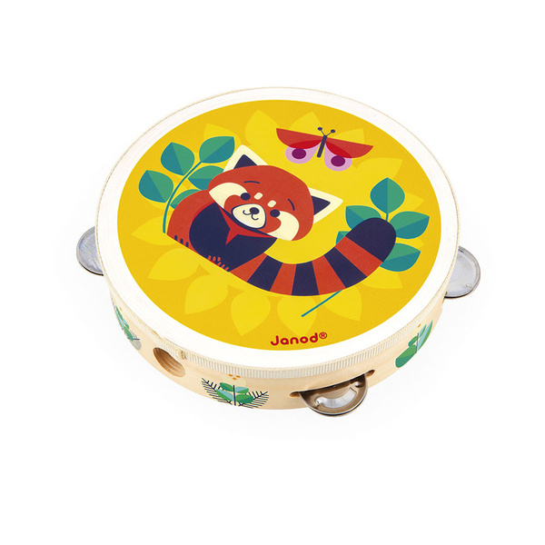 Instrument muzyczny, drewniany - Tamburyn Gioia dla dzieci, 2 lata+, Janod