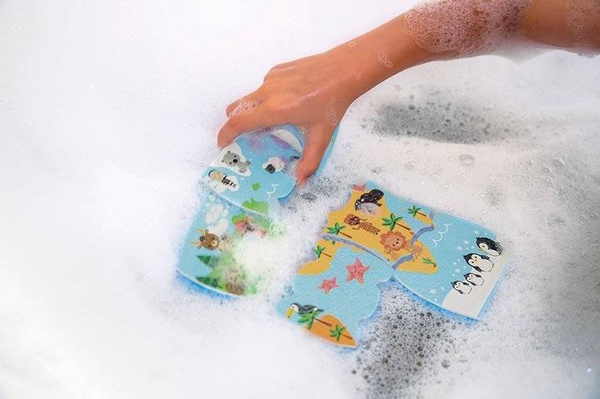 Puzzle do kąpieli Mapa świata 28 elementów 3+, Janod