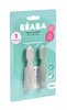 Zestaw 2 silikonowych łyżeczek-gryzaków Sage green/velvet grey 4 m+, Beaba