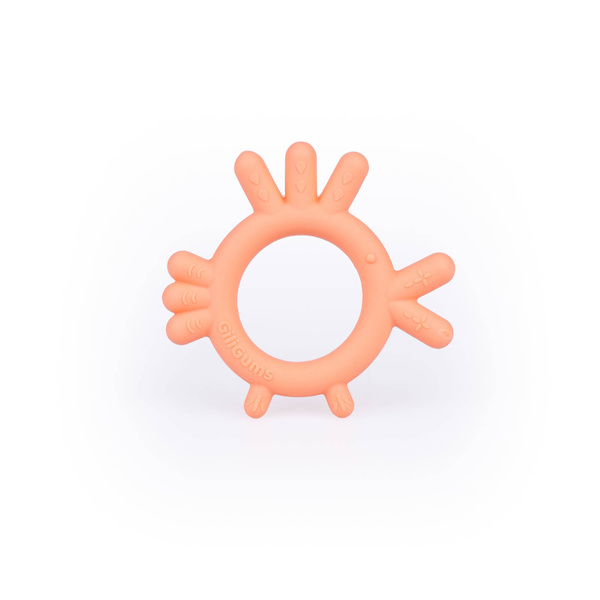 Silikonowy Gryzak kurczak Brzoskwiniowy, Giligums