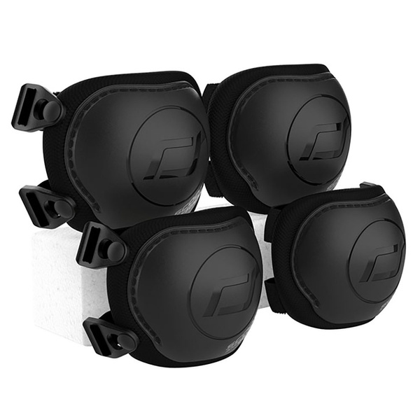 Zestaw: Scoot and Ride Kask dla dzieci 3+ rozm. S-M, kolor: Black (czarny) + ochraniacze rozm. S