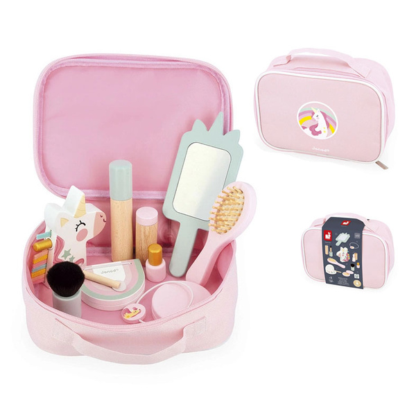 Kosmetyczka z 10 akcesoriami Mała Miss Jednorożec 3 lata+, Janod