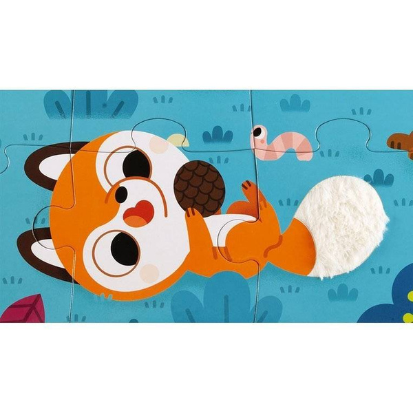 Puzzle sensoryczne 20 elementów Leśne zwierzęta, Janod