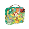 Puzzle w walizce Dzień na farmie 24 elementy 3+ Made in France, Janod