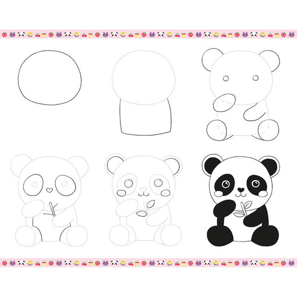 Zestaw kreatywny Rysowanie krok po kroku Modele kawaii dla dzieci 6+, Janod