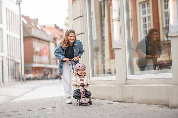 Scoot and Ride HK1 Push and Go 2w1 jeździk i hulajnoga dla dzieci 1-5 lat, kolor: Wildberry