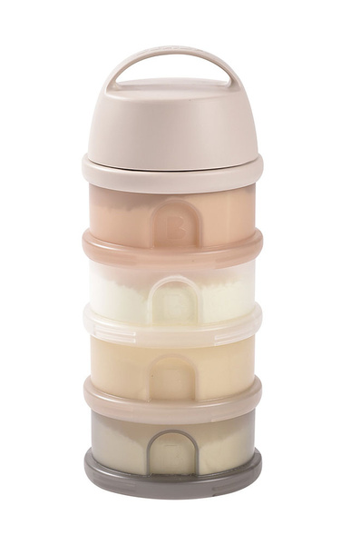 Pojemniki na mleko w proszku 4 komory (4x110ml) przeźroczyste, 0m+, Beaba