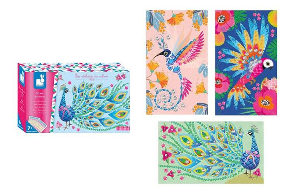 Zestaw artystyczny Czarodziejskie cyrkonie Piękne ptaki 7+, Janod