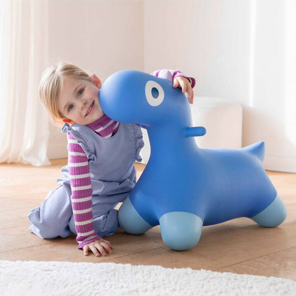 Dmuchany skoczek Hoppi Dino Cosmic blue dla dzieci 2 lata+, QUUT