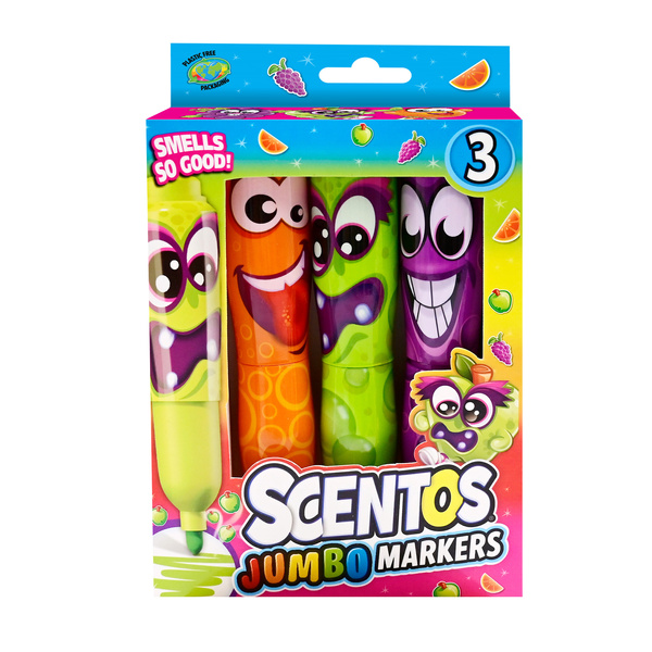 Pachnące Markery - Śmieszne Minki, zestaw 3 szt., 3 lata+, Scentos