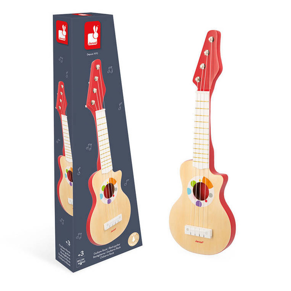Gitara rockowa Confetti - instrument muzyczny dla dzieci, 3 lata+, Janod