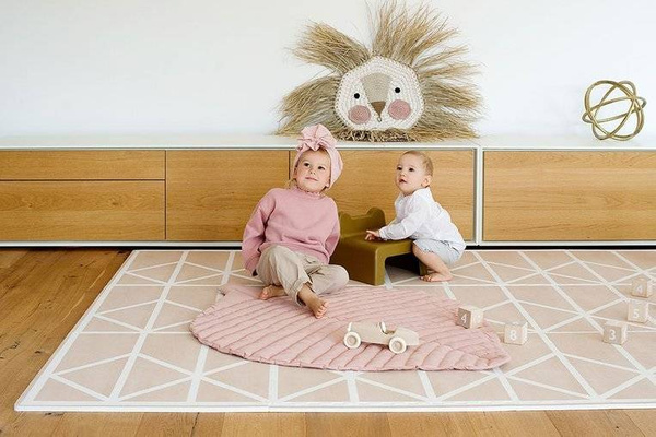 Mata do zabawy z bawełny organicznej w kształcie liścia Leaf Mat Sea Shell, Toddlekind