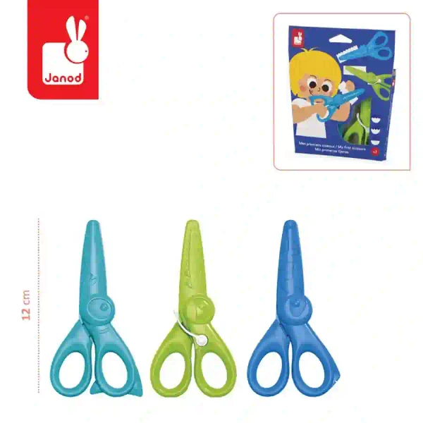 Zestaw kreatywny - Pierwsze nożyczki do wycinania wzorów 3szt., 3+, Janod