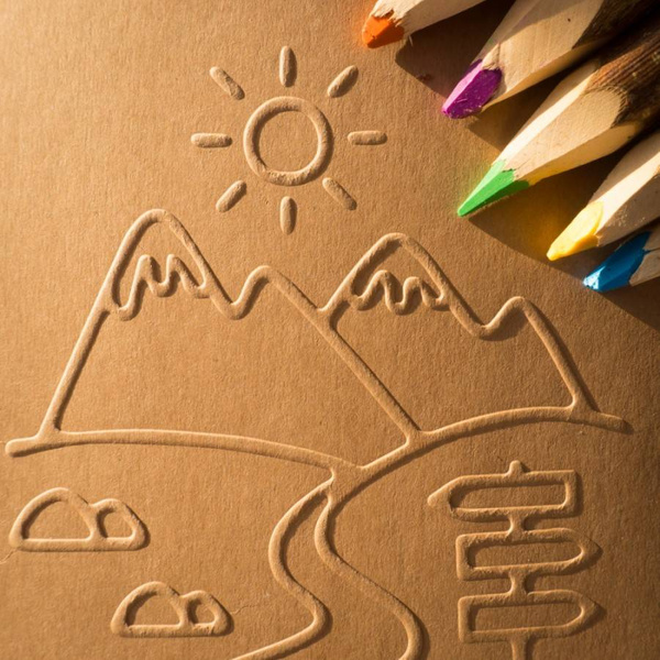 Wypukła kolorowanka dotykowa Przygoda, brązowa - eko, Robot Manufacture