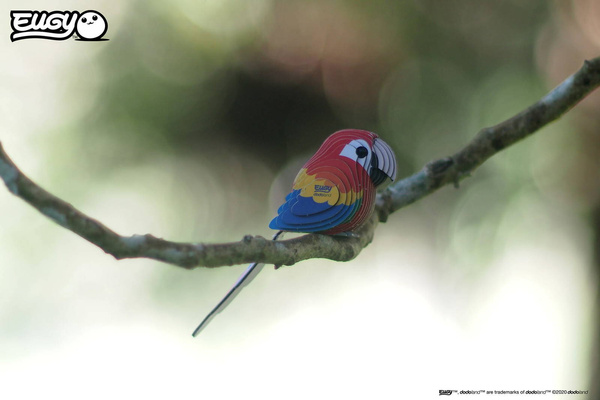 Układanka 3D Papuga – puzzle przestrzenne zabawka kreatywna dla dzieci 6 lat+, Eugy