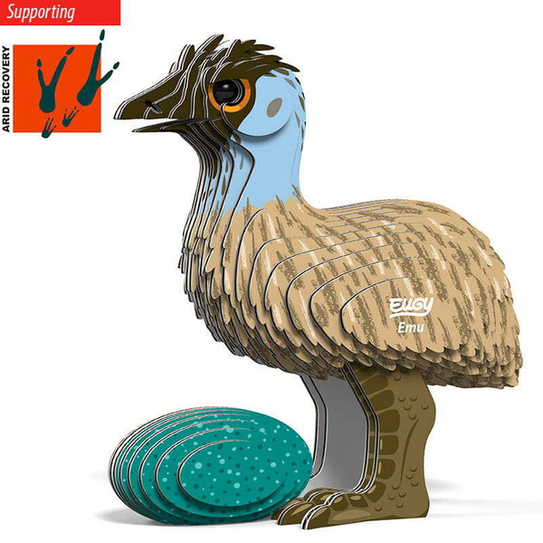 Układanka Puzzle 3D Emu - zestaw kreatywny dla dzieci 6 lat+, Eugy