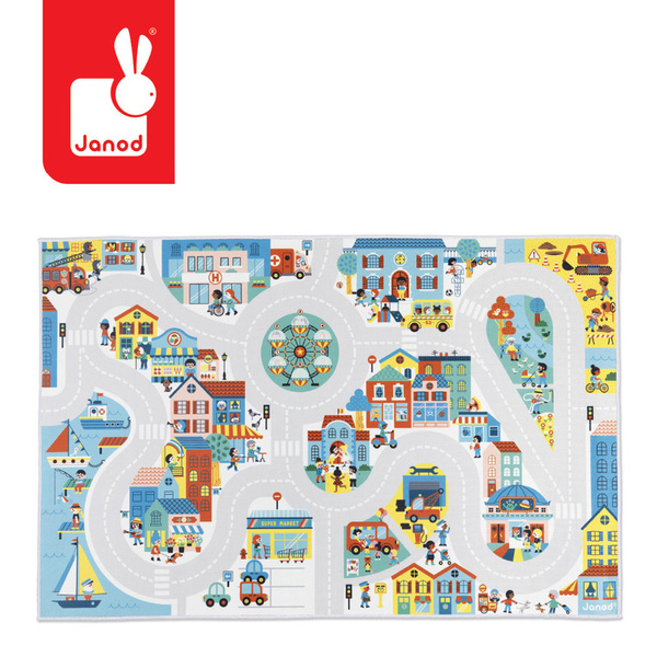 Mata edukacyjna / dywan z drogą Miasto Cross Roads, 2 lata+, Janod