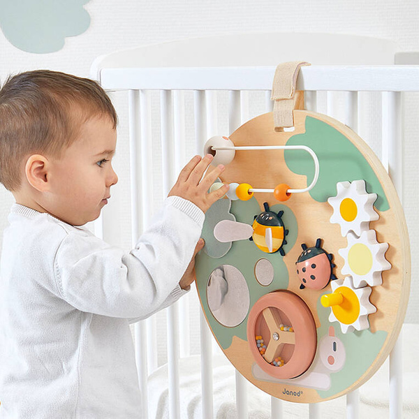 Zabawki drewniane - Tablica edukacyjna wielofunkcyjna Ogród 12m+, Janod