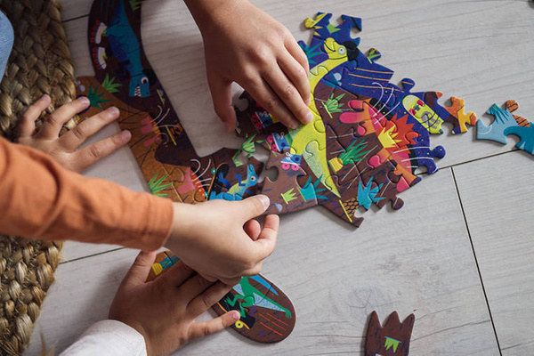 Puzzle konturowe Jurajski Skatepark 75 elementów 5+, Mudpuppy