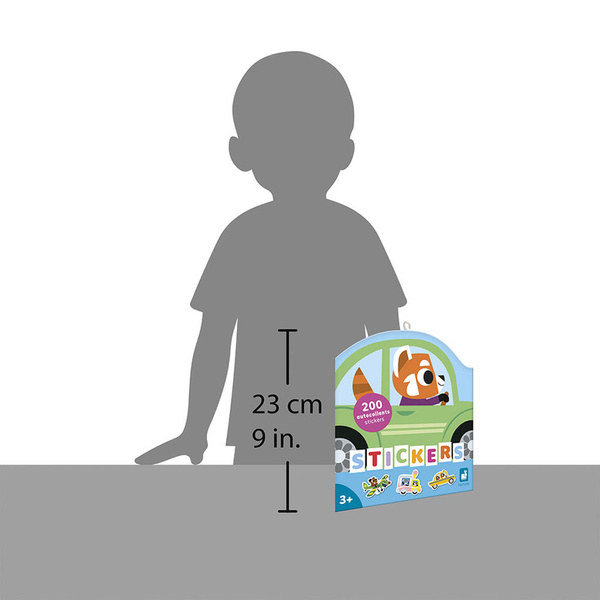 Zestaw kreatywny - książeczka z naklejkami Pojazdy, dla dzieci, 18 m+, Janod