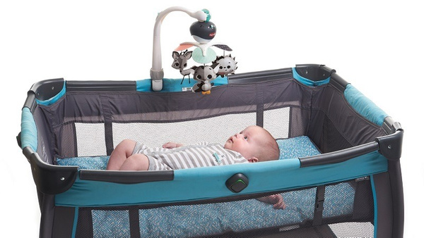 Karuzela do łóżeczka podróżna - Magiczna Kraina - czarno-biała, 0 m+, Tiny Love