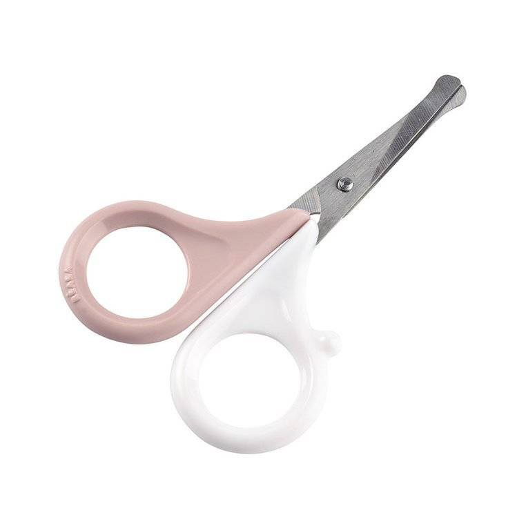 Nożyczki do paznokci w etui Old Pink 0 m+ Beaba - bezpieczne nożyczki dla niemowląt