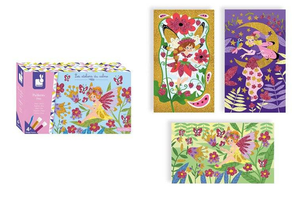 Zestaw artystyczny Magiczny brokat Wróżki 4+, Janod