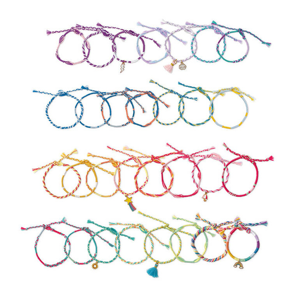 Zestaw kreatywny do tworzenia biżuterii Tęczowe bransoletki 30 szt. 8+, Janod