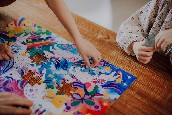 Puzzle - układanka Magiczne jednorożce 100 elementów, dla dzieci, 5+, Mudpuppy