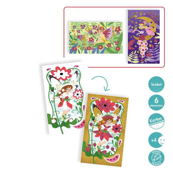 Zestaw artystyczny Magiczny brokat Wróżki 4+, Janod