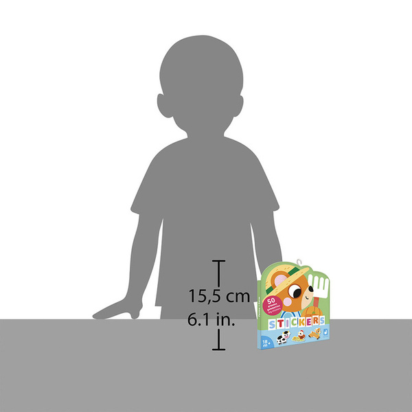 Zestaw kreatywny - książeczka z naklejkami Farma, dla dzieci, 18 m+, Janod