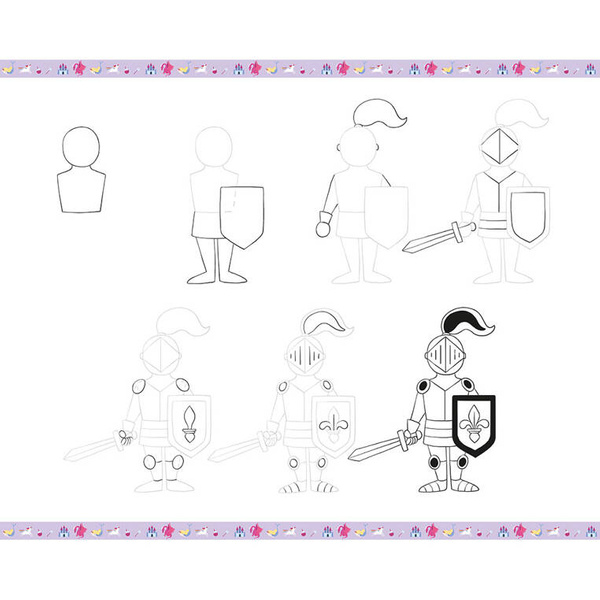 Zestaw kreatywny Rysowanie krok po kroku Fantastyczne stworzenia 7+, Janod