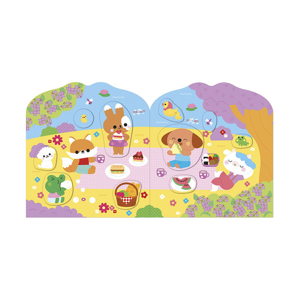 Zestaw kreatywny - książeczka z naklejkami Wieś, dla dzieci, 18 m+, Janod