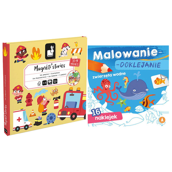 Układanka Magnetyczna Strażacy Magneti'stories dla dzieci 3+, Janod