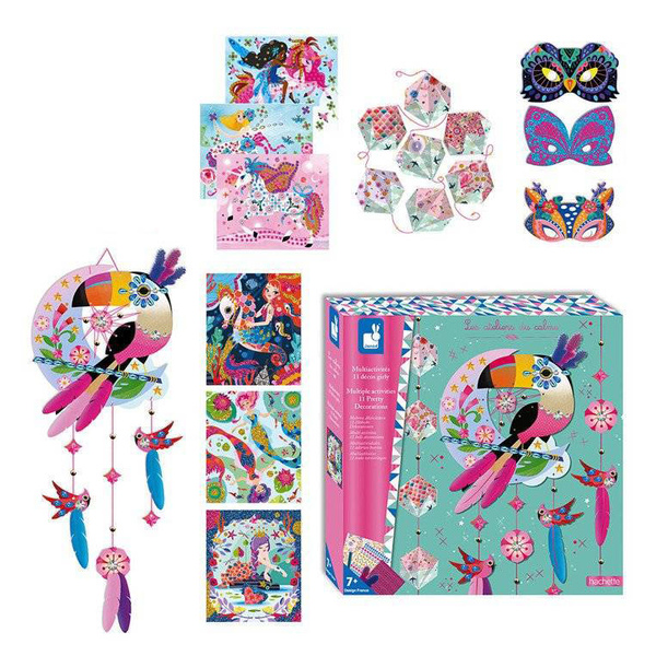 Multi - zestaw kreatywny 11 dekoracji Tukan 7+, Janod