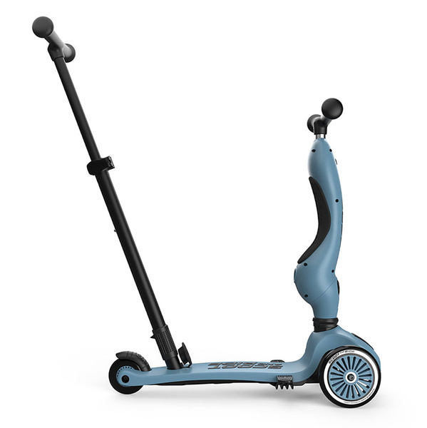 Scoot and Ride HK1 Push and Go 2w1 jeździk i hulajnoga dla dzieci 1-5 lat, kolor: Steel